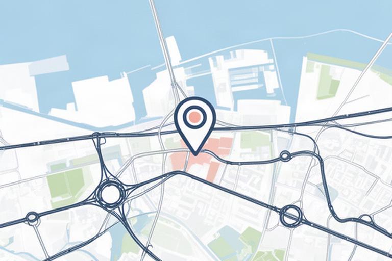Statische routekaart rond de Burgemeester Kasteleinweg in Aalsmeer met toegangswegen vanuit de regio
